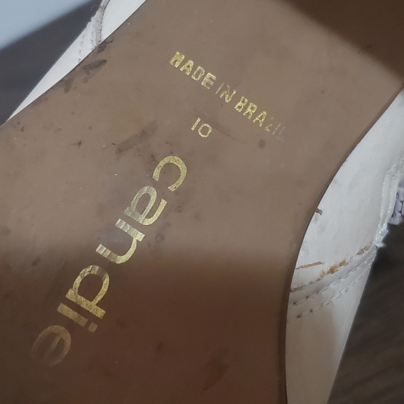 Candie's Vintage Square Toe Platform Leather Boots Y2K ,90's Made in Brazil 10 - Picture 8 of 10